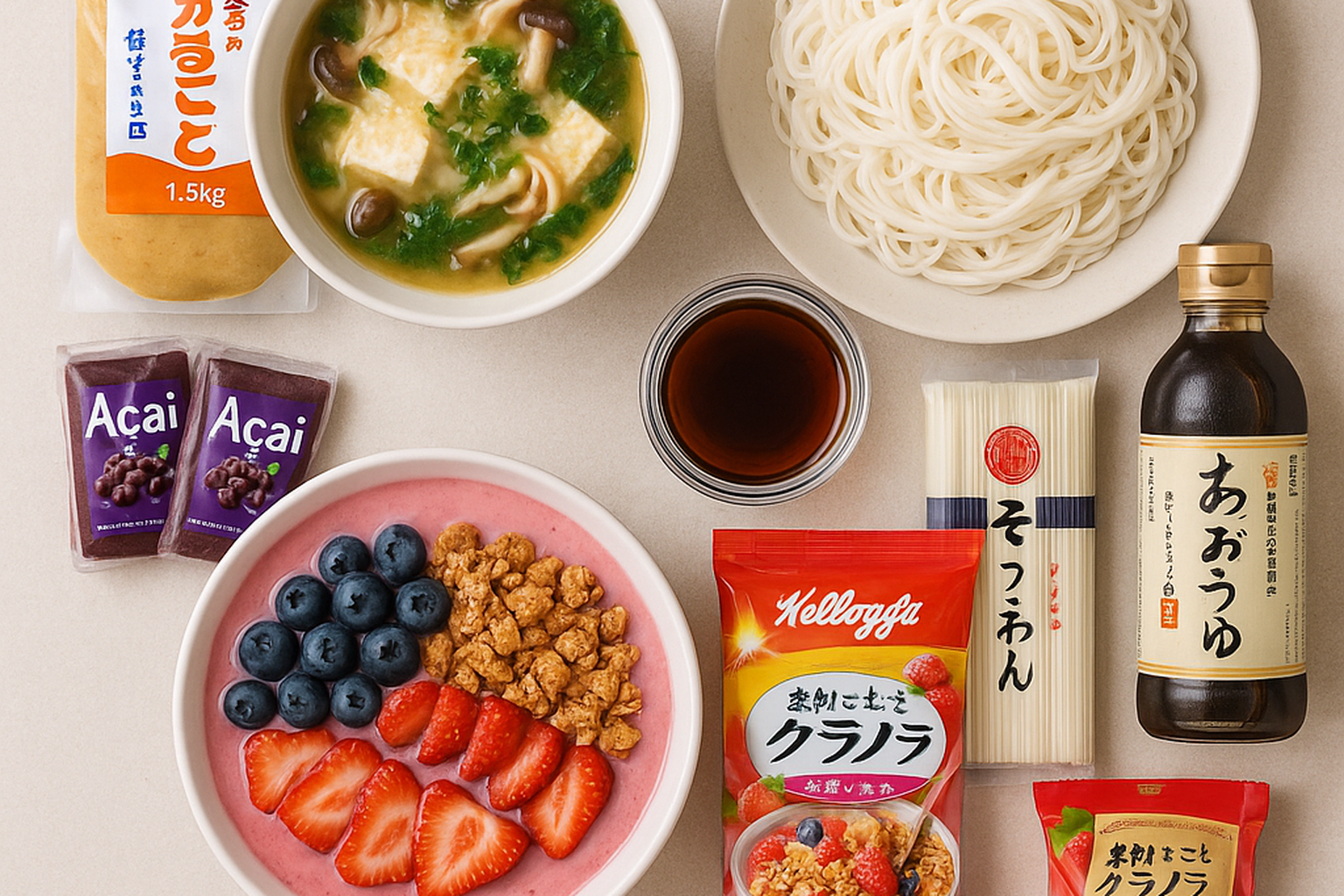 Summer neo-washoku dishes on a table