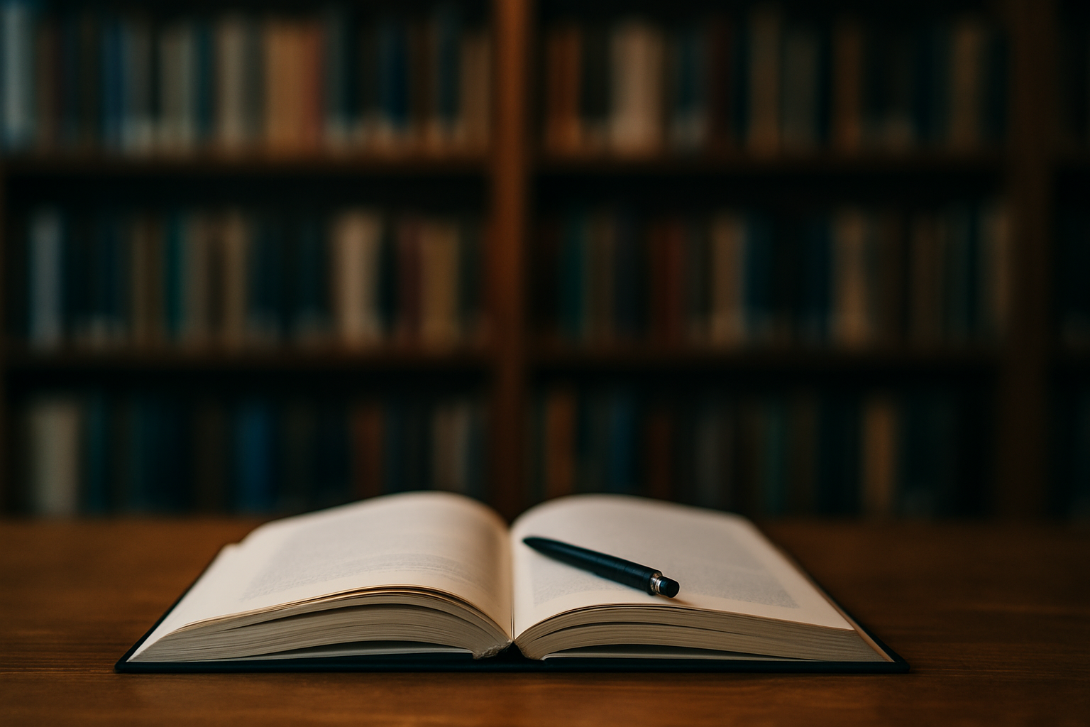 Quiet library and handwritten questions on sticky notes